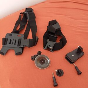 Kit GoPro (de cabeça, de peito, ventosa e clip)